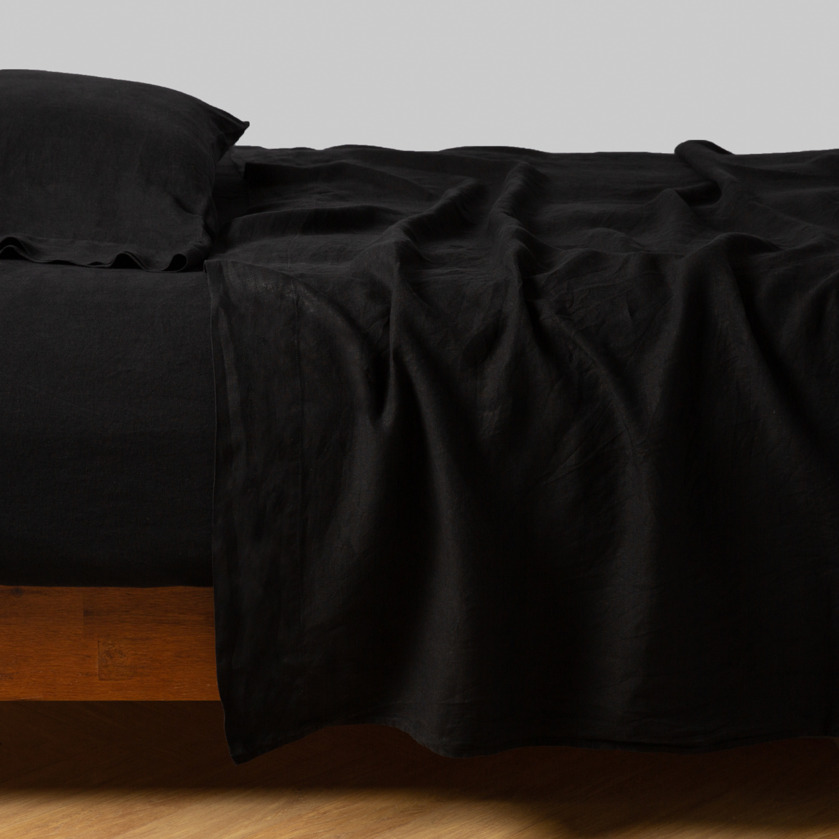 Premium 100% Linen Twin Fitted Sheet - Soft, Breathable & Wrinkle-Resistant Bedding for Comfortable Sleep - Perfect for Guest Rooms, Dorms & Summer Nights