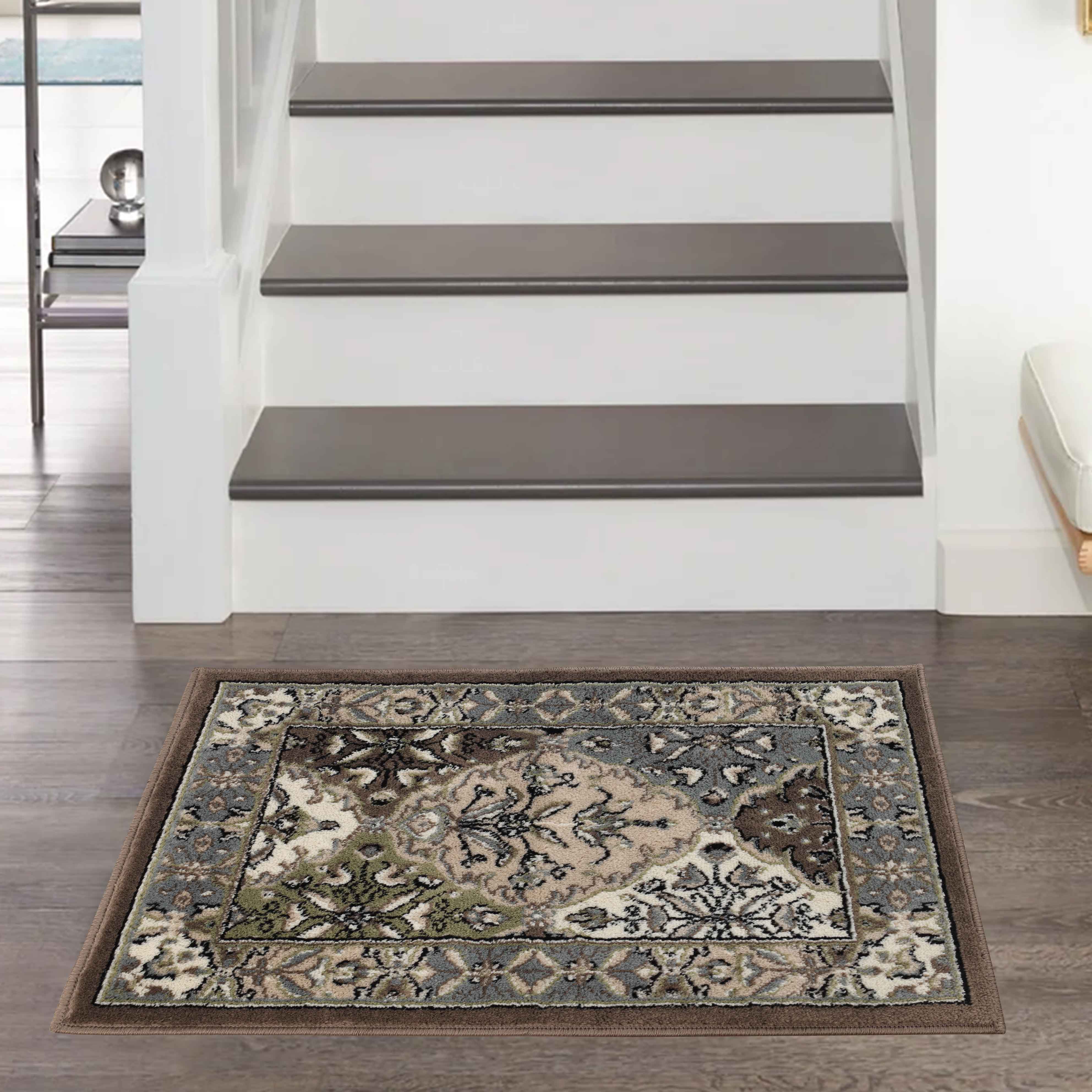 Paloma Contemporary Damask Floral Indoor Area Rug - Soft Non-Slip Living Room Carpet for Bedroom, Dining Room & Home Decor