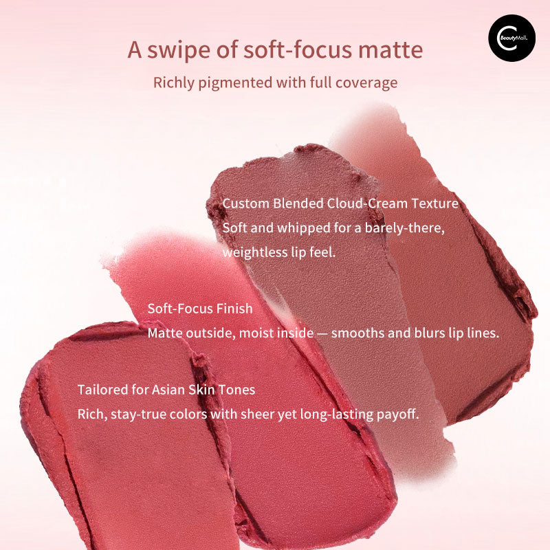 CARMELA Low Saturation Nude Lip Mousse - Long Lasting Matte Liquid Lipstick for Everyday Natural Makeup Look | Perfect for Office, Date Night and Special Occasions