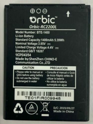 Original Verizon Orbic Journey V RC2200L BTE 1400 Replacement Battery - New OEM High Capacity 1400mAh Battery for Orbic RC2200L Smartphone - Perfect for Travel, Business & Everyday Use