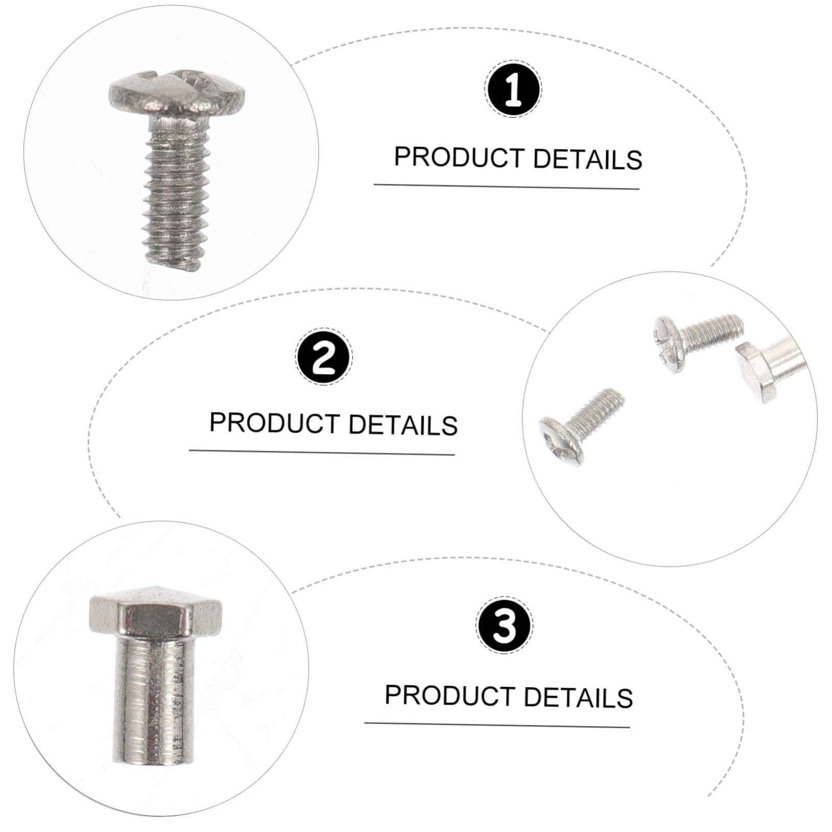 Lurrose 2 Sets Tiny Screws for Glasses Repair - Hinge Components & Replacement Parts for Eyeglass Frames - Perfect for DIY Glasses Fixing at Home or Office