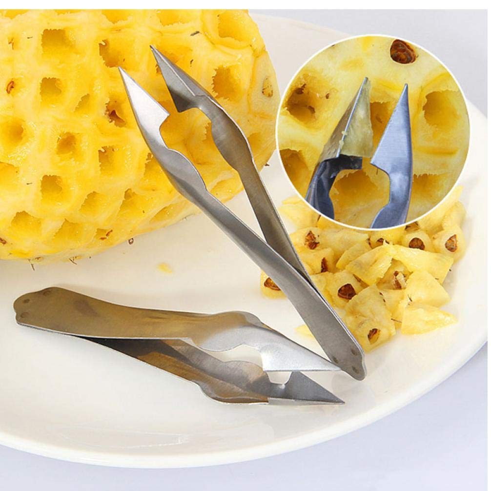 Premium Stainless Steel Pineapple Corer & Seed Remover Tool - Easy Pineapple Cutting Gadget for Kitchen, Fruit Prep, Smoothies & Cocktails