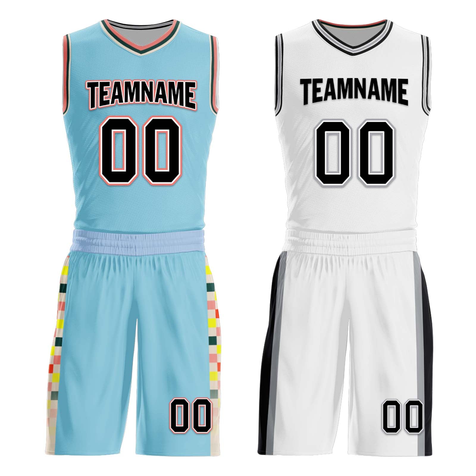 Custom San Antonio City Edition Reversible Basketball Jersey - Glacier Blue, Brown, Red | Personalized NBA Sports Jersey BBJ01R D0610 | Perfect for Games, Training & Fan Support