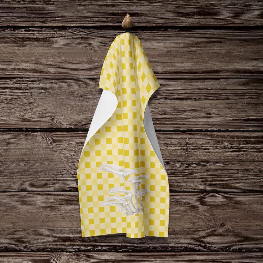 Caroline's Treasures BB7206KTWL Oyster Mushroom Kitchen Towel Set - Absorbent Cotton Dish Cloths, Hand Towels for Kitchen & Bathroom Decor, Perfect for Cooking, Cleaning & Home Decor