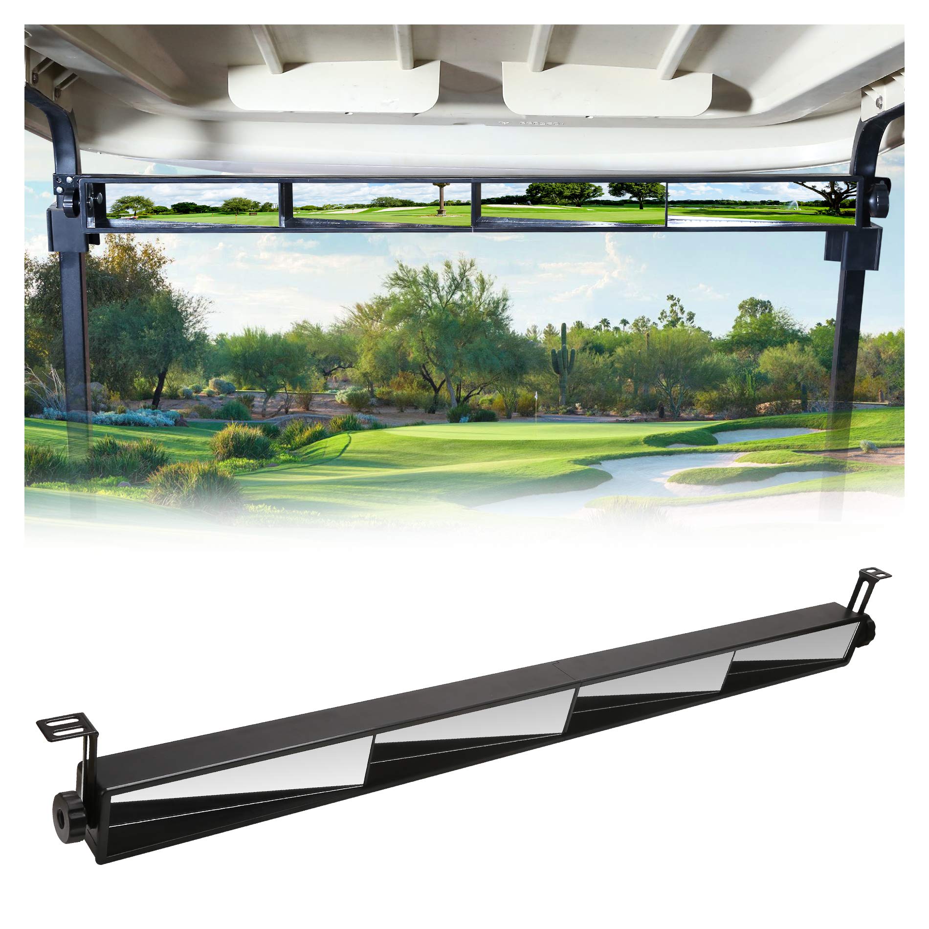 10L0L Universal Golf Cart Rear View Mirror for EZGO Club Car Yamaha - Eliminate Blind Spots, Durable Side Mirror for Safe Driving (Perfect for Golf Courses, Resorts & Neighborhood Streets)