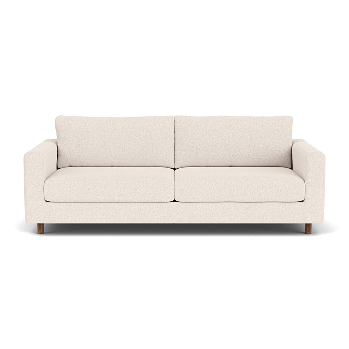 Modern Dylan Boucle 3-Seater Sofa - Soft Chenille Fabric Upholstered Couch for Living Room, Lounge & Office - Comfortable Mid-Century Design with Sturdy Wooden Legs