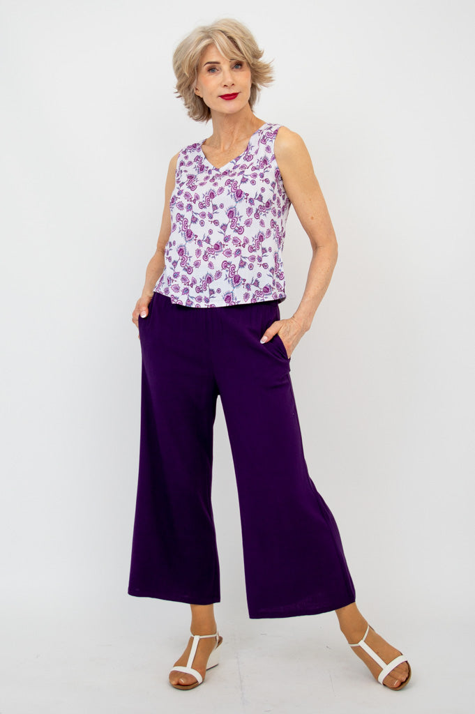 Havana Tank Top - Soft Linen & Bamboo Blend - Women's Casual Summer Tops - Perfect for Beach Vacations & Weekend Outings