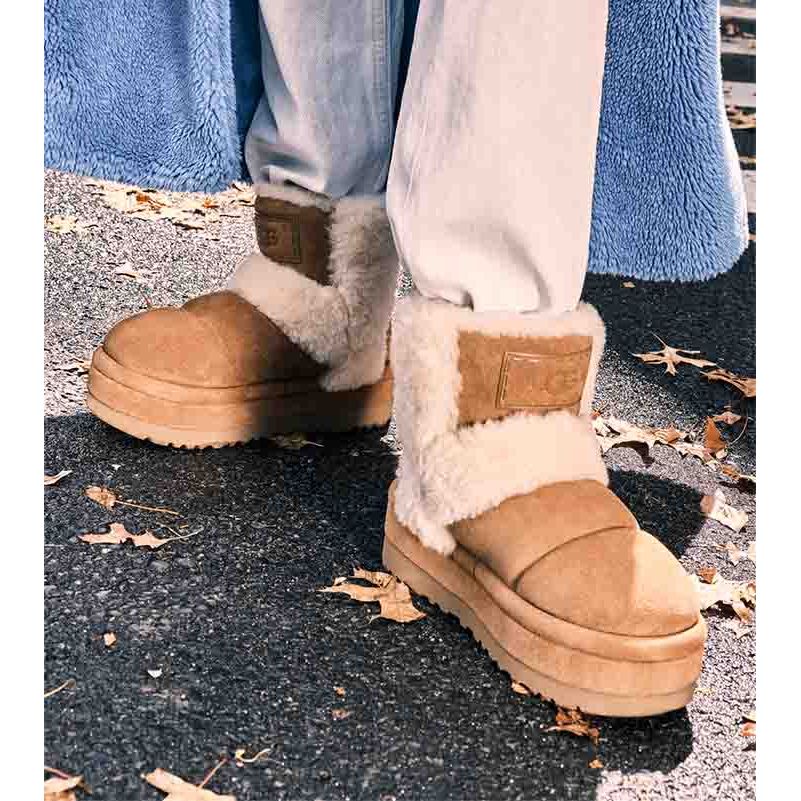 UGG Women's Classic Chillapeak Boots in Chestnut - Warm Winter Snow Boots for Women, Comfortable Slip-On Shoes for Cold Weather & Outdoor Activities
