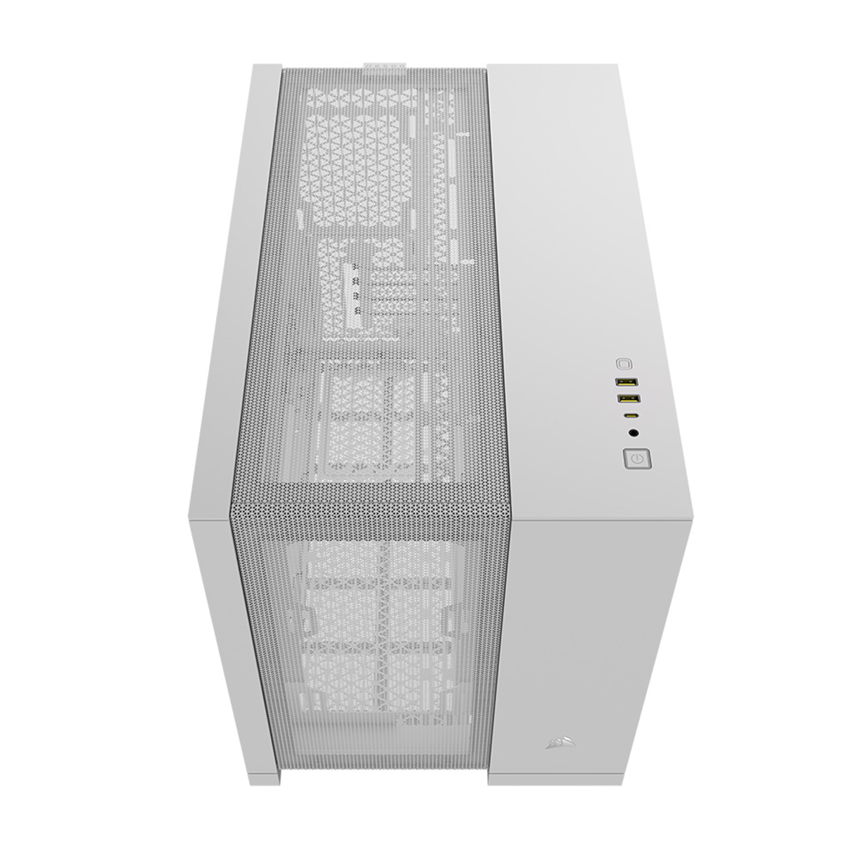Corsair 2500D Airflow Mid Tower PC Case - Tempered Glass White | High Airflow Design for Gaming & Workstation Builds | Perfect for Compact Spaces & Cable Management