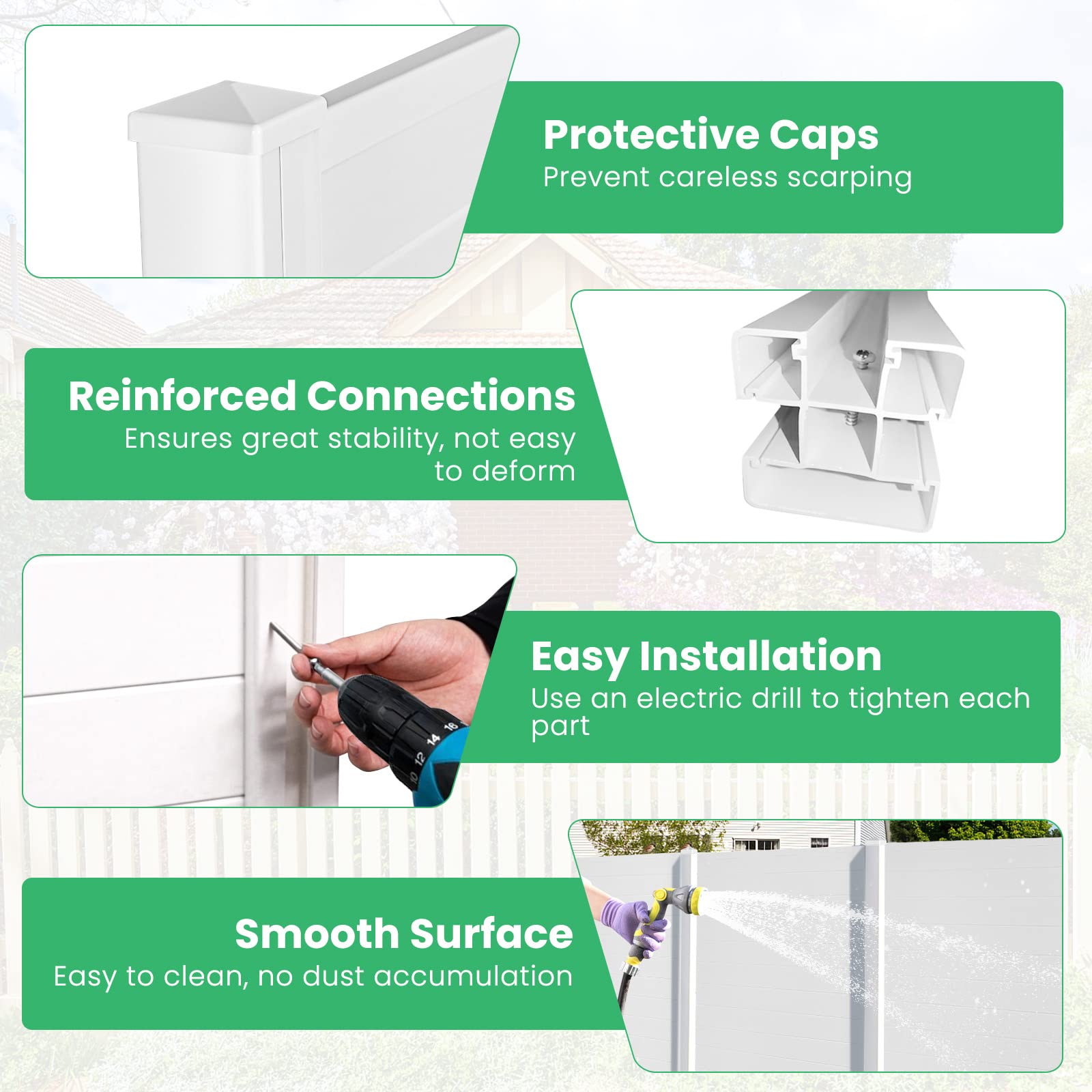 Giantex 2-Panel Outdoor Privacy Screen Fence - 48