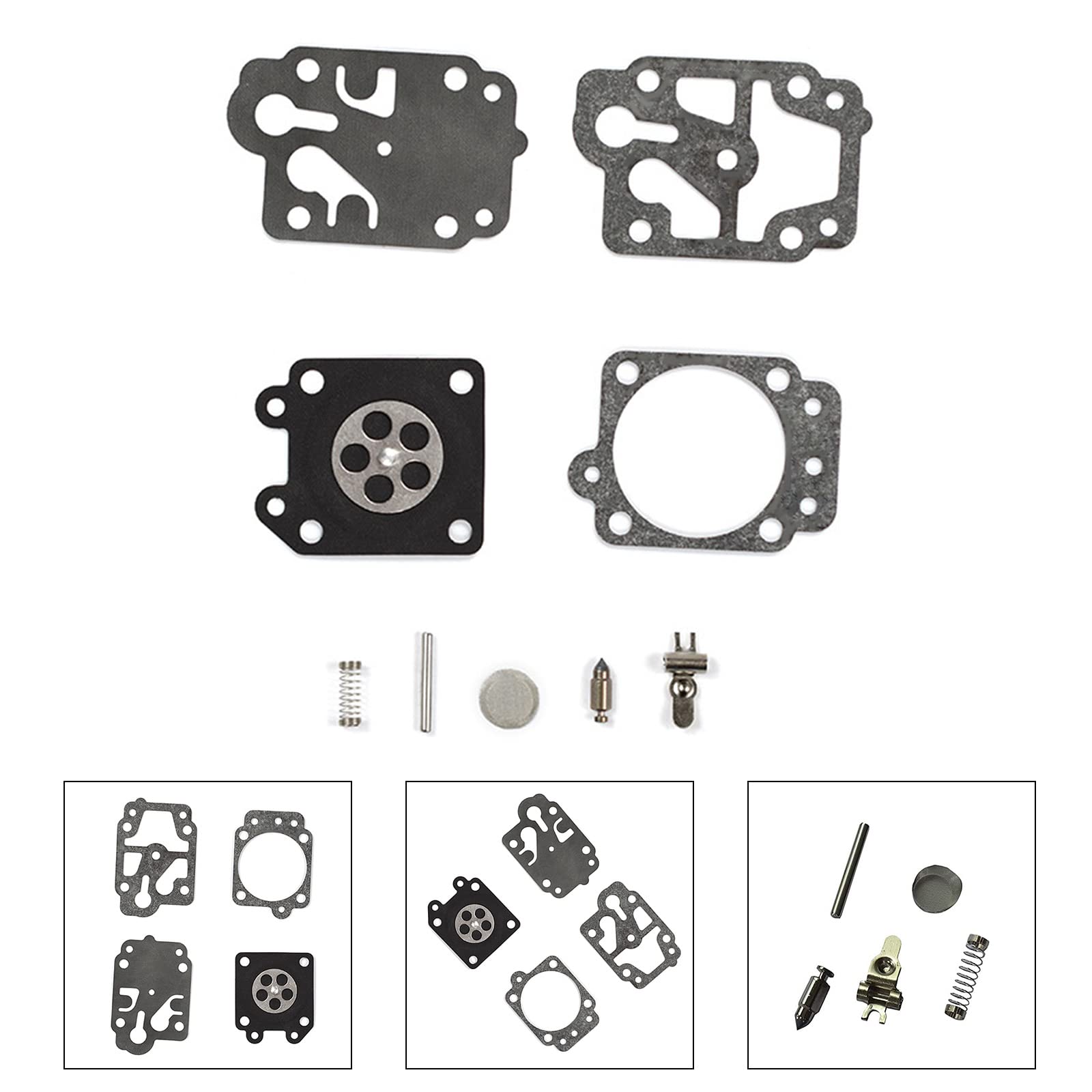 **26cc-52cc Carburetor Rebuild Kit with Gaskets & Diaphragms – Compatible with Motorbike, Dirt Bike, Pit Bike, Chainsaw (Predator, Ryobi, Briggs & Stratton, Echo) – High-Quality Repair Kit for Smooth Engine Performance – Ideal for Off-Road, DIY Maintenance & Small Engine Repair**