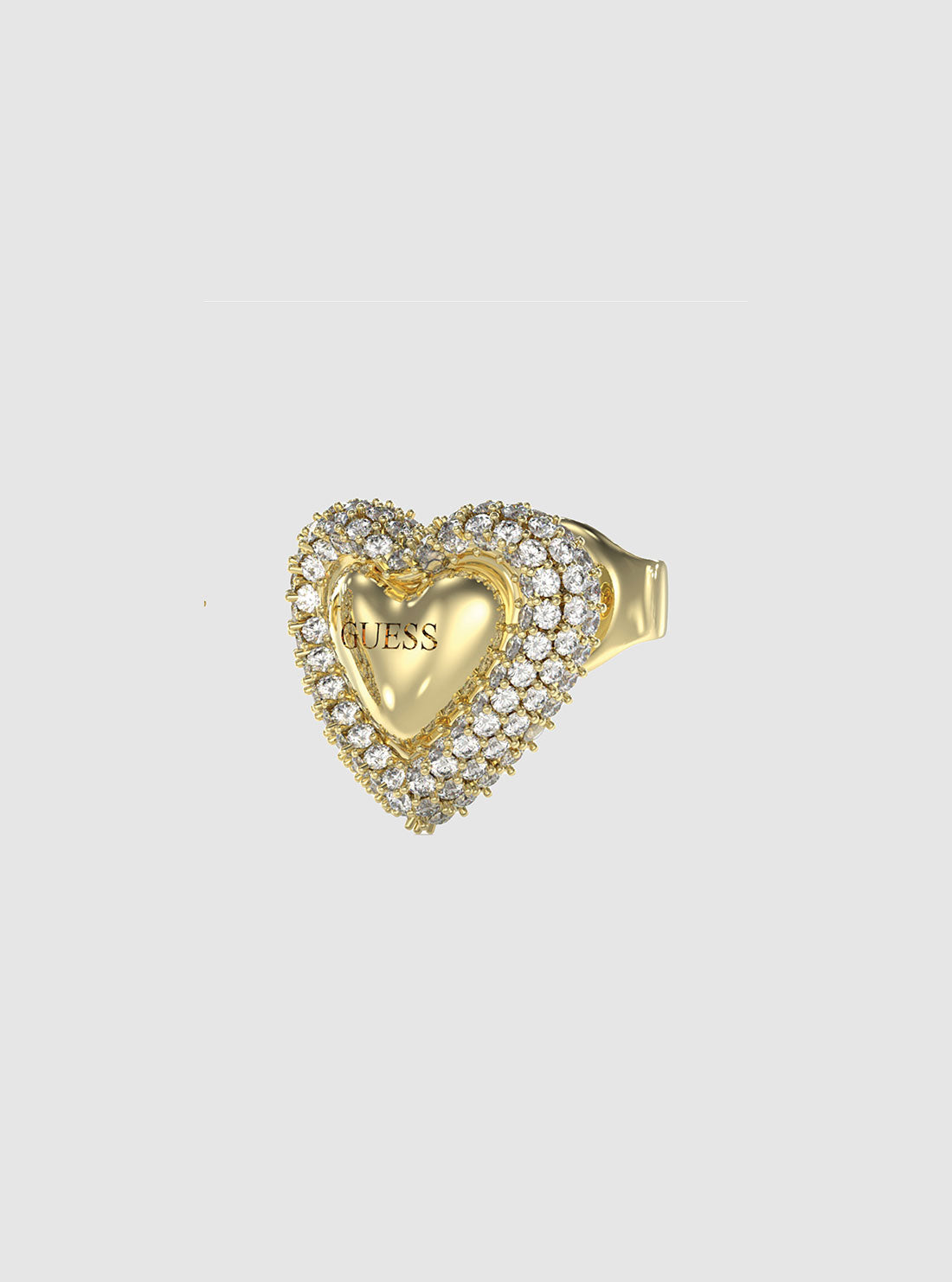 14K Gold Pave Heart Stud Earrings for Women - Dainty Cubic Zirconia Heart Earrings for Valentine's Day, Anniversary & Everyday Wear