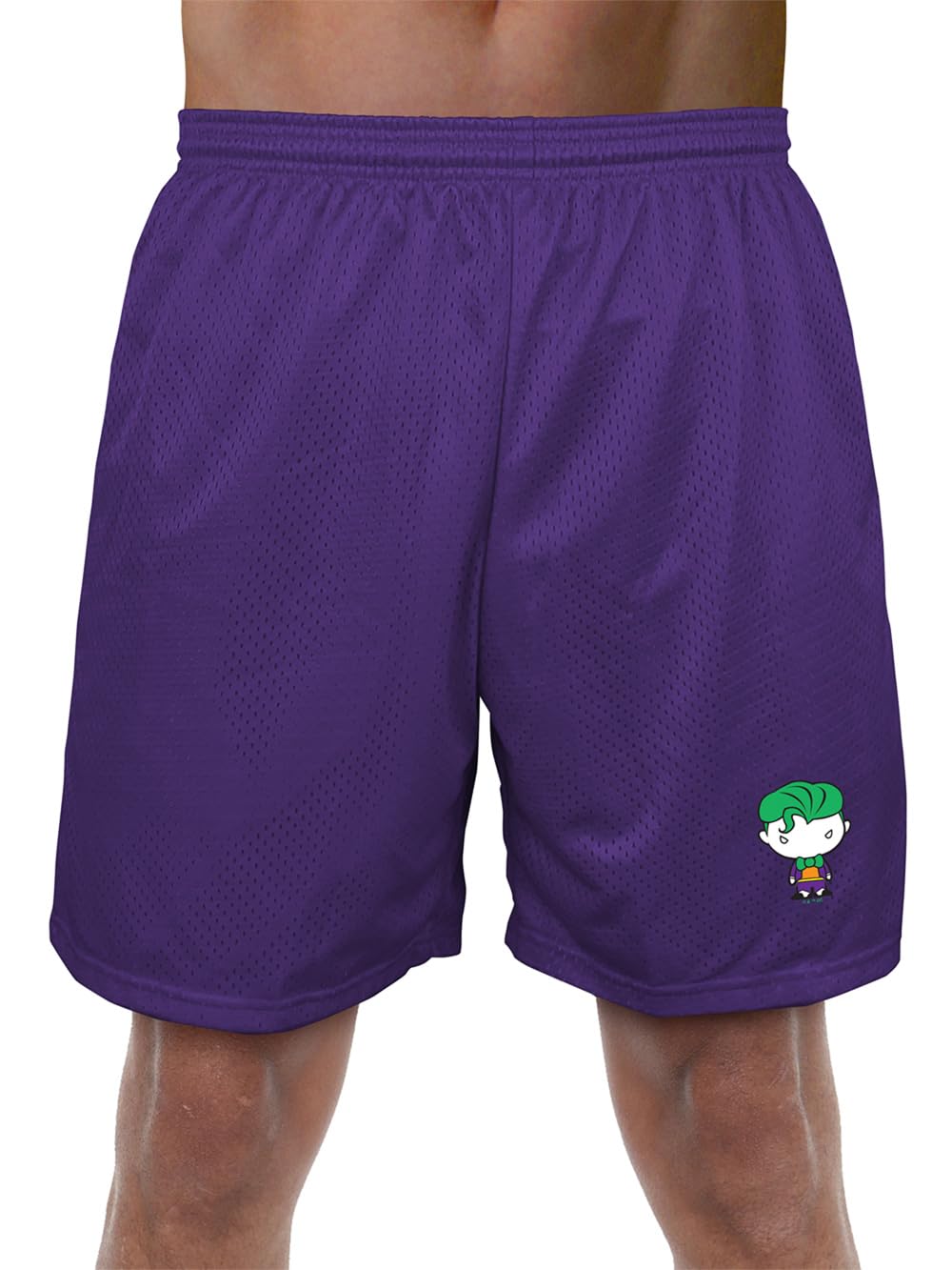 Popfunk Super Hero Chibi Collection Men's Lined Mesh Shorts - Comfortable Athletic Running & Casual Wear for Summer Outdoor Activities