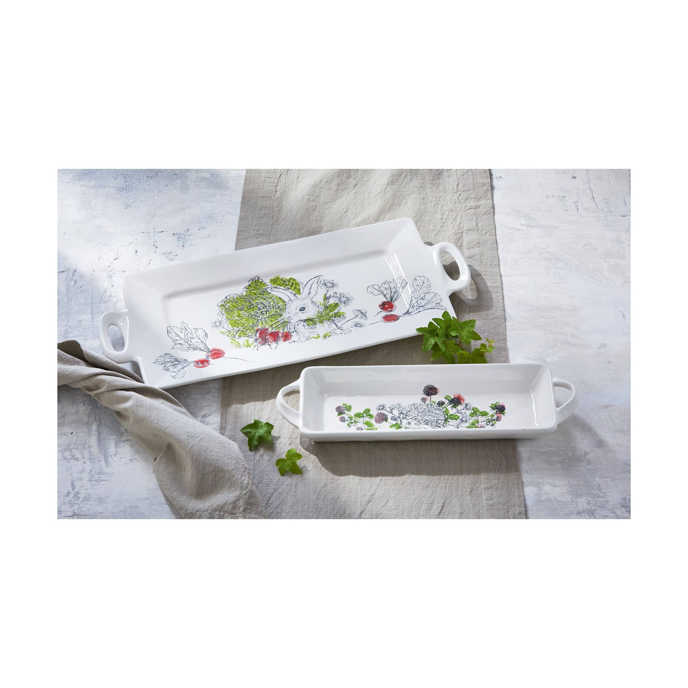 Munching Bunny Handled Platter - Cute Bunny-Shaped Serving Tray for Cheese, Fruits & Appetizers - Perfect for Easter, Brunch & Party Entertaining