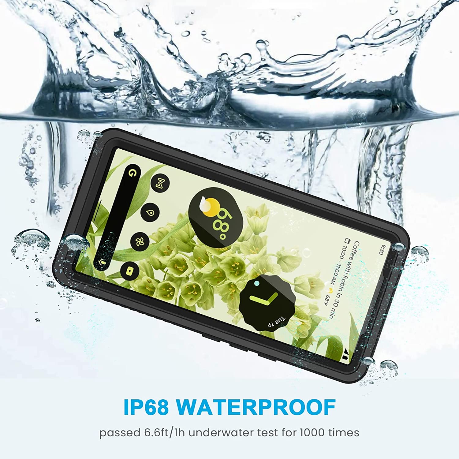 Google Pixel 6 Waterproof Case - IP68 Certified Shockproof Protective Cover for Swimming, Diving & Outdoor Activities