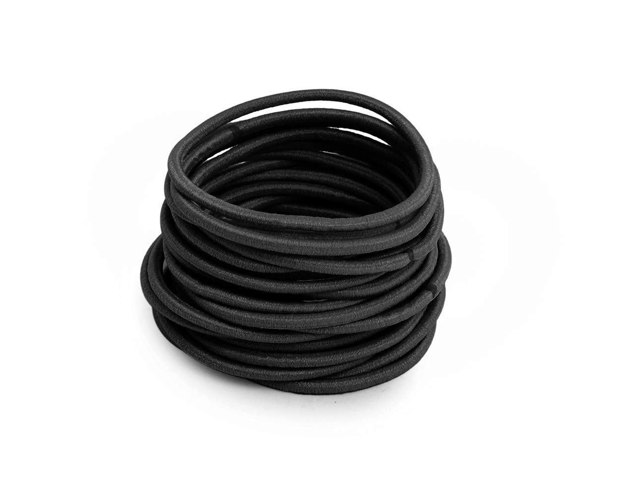 DS. DISTINCTIVE STYLE 50-Pack Black Hair Ties - 2.5mm Elastic Hair Bands for Women, Ponytail Holders, No-Slip Hair Rubber Bands - Perfect for Workouts, Office, School & Everyday Use