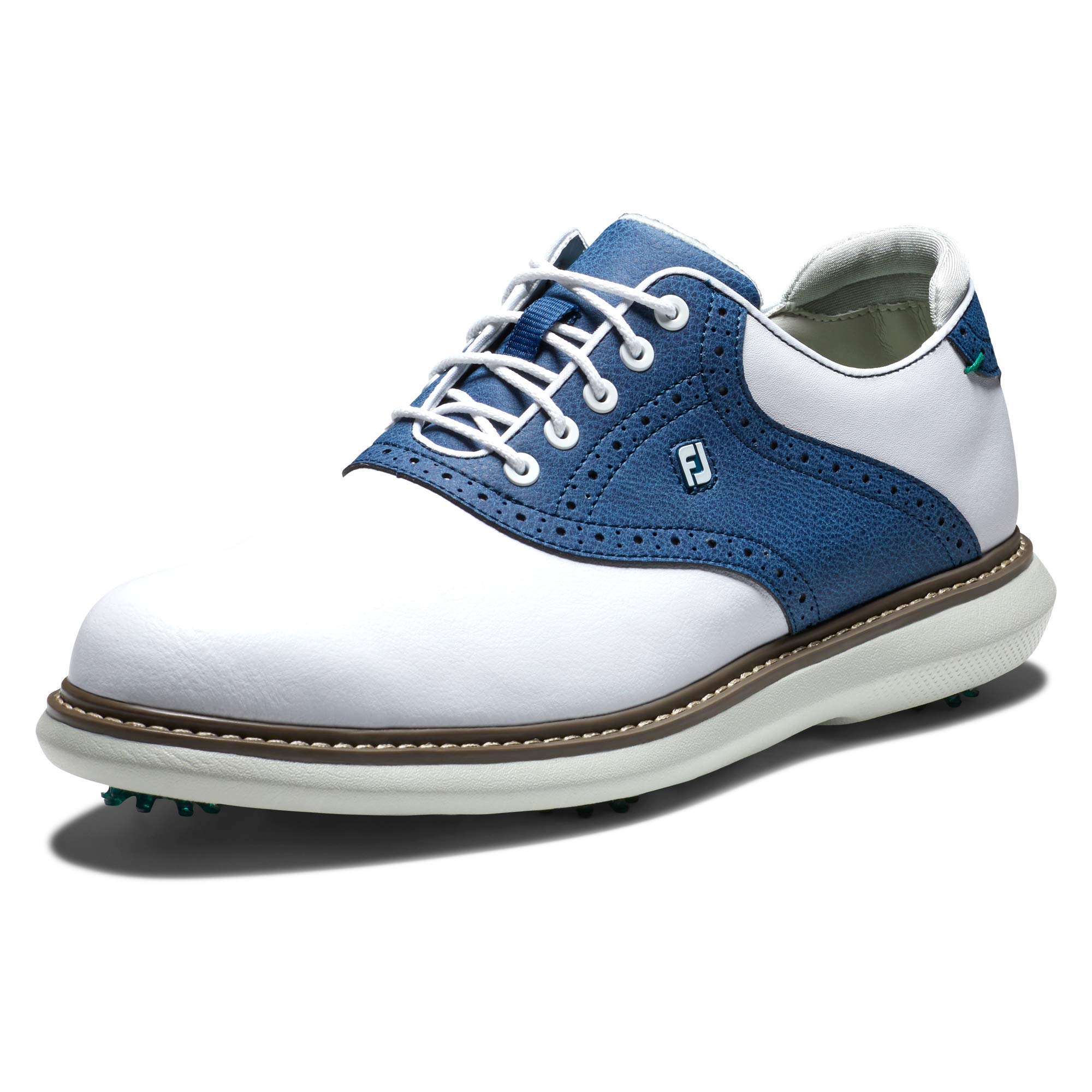 FootJoy Men's Traditions Spiked Golf Shoes - Comfortable & Waterproof for Men's Golfing - Perfect for Golf Tournaments, Practice & Casual Wear
