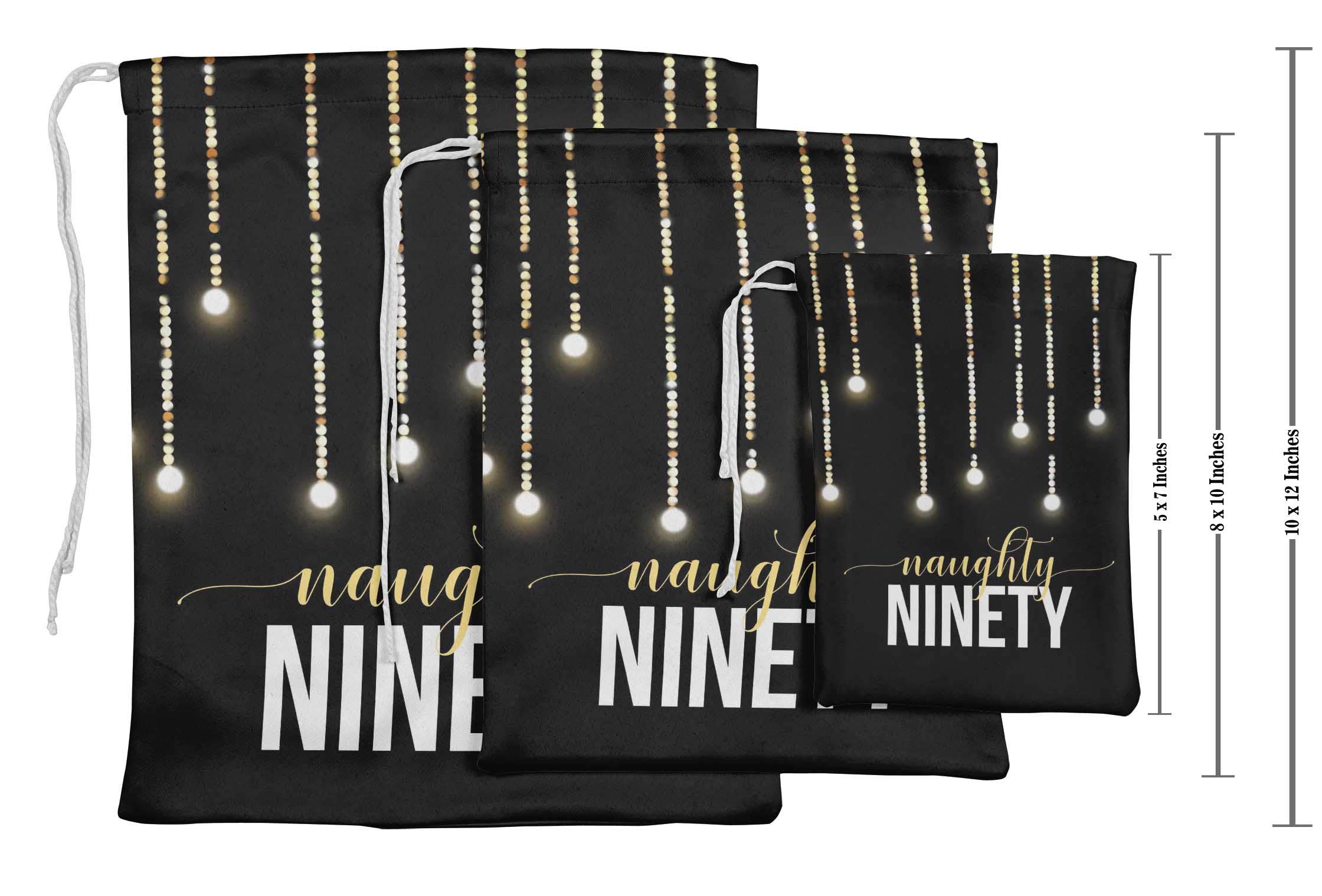 Custom Black Number Birthday Party Favor Bags - 15pcs Jewelry Pouches for Souvenirs & Gift Giving - Perfect for Birthday Celebrations, Bridal Showers & Special Events