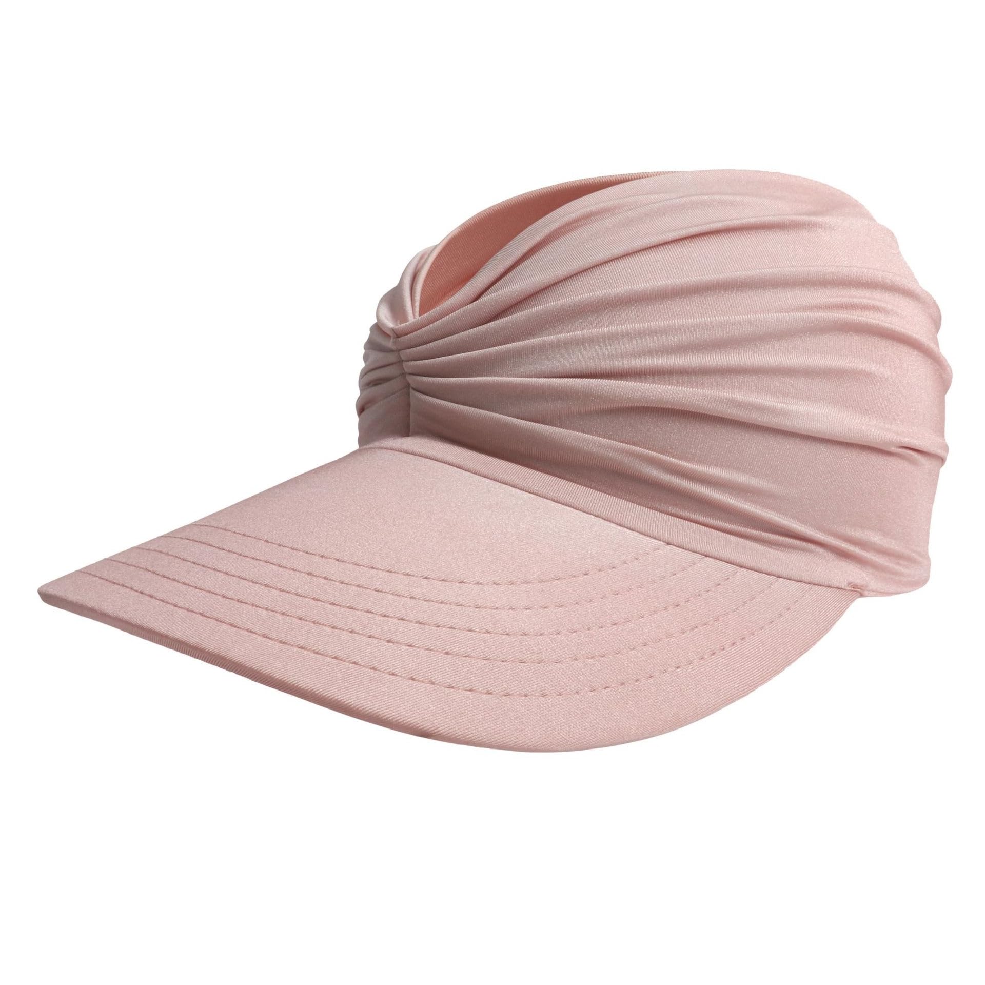UV Protection Wide Brim Sun Hat for Women - Breathable Empty Top Beach Visor, Adjustable Sunshade Headband Elastic Cap - Perfect for Beach, Pool, Hiking & Outdoor Activities
