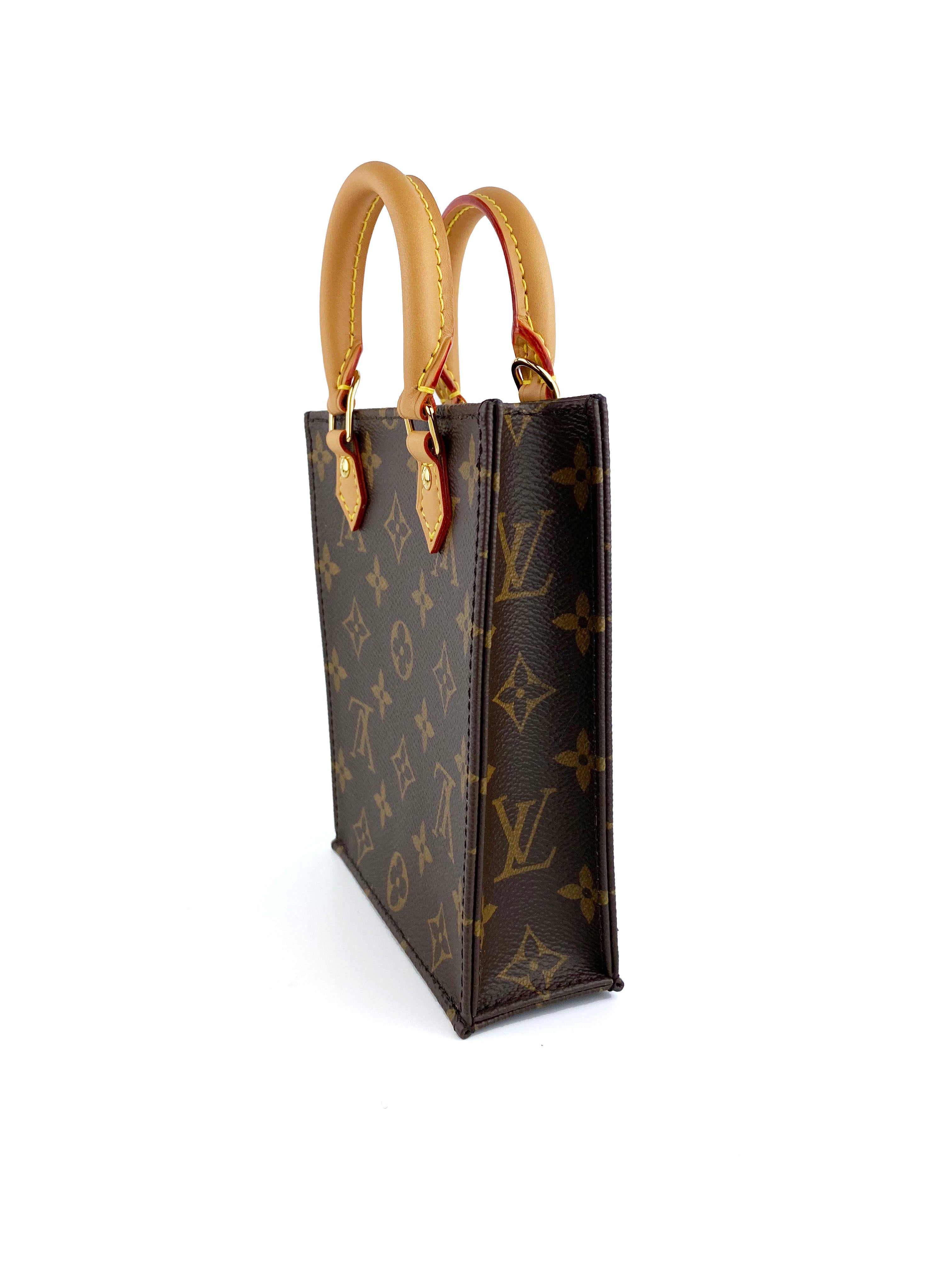 Authentic Louis Vuitton Petit Sac Plat Crossbody Bag - Luxury Monogram Canvas Handbag for Women | Perfect for Date Night, Office & Travel Accessories