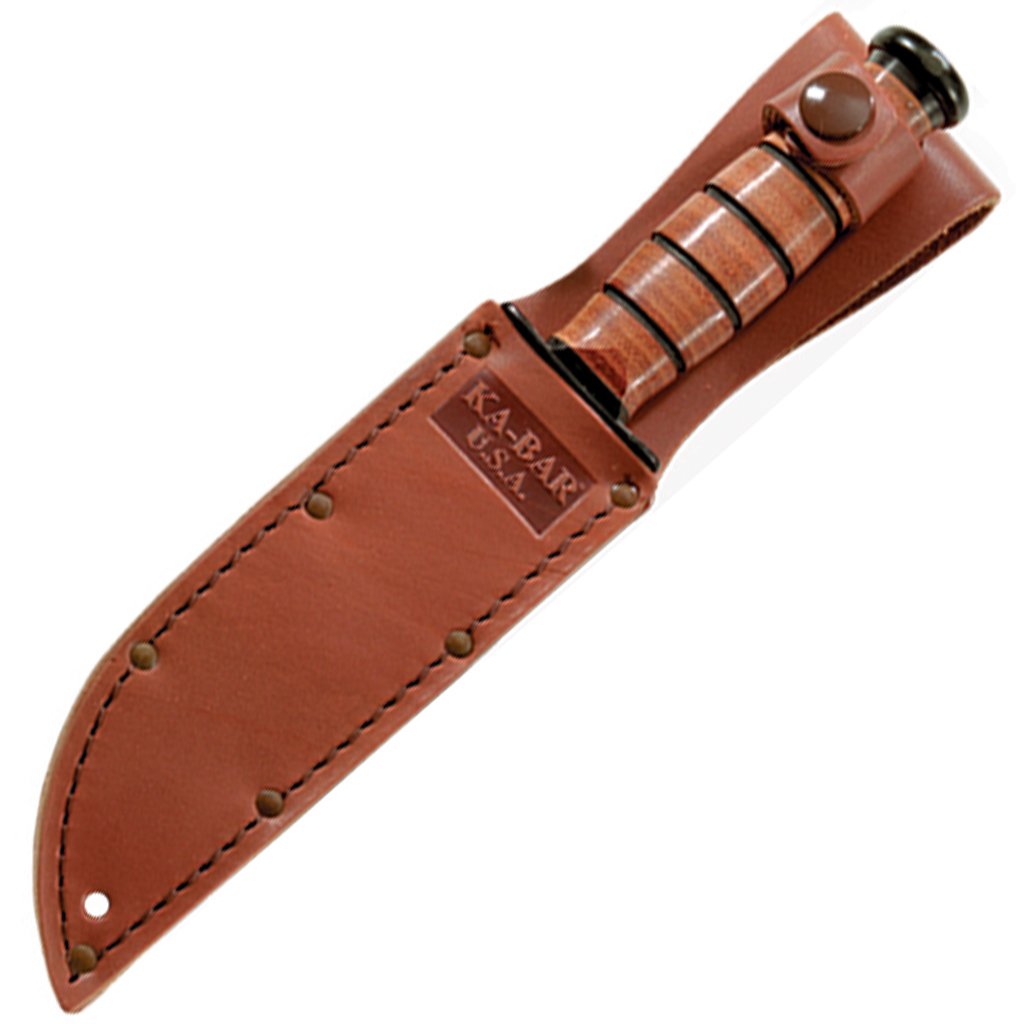 Ka-Bar USA Short Tactical Knife - Durable Fixed Blade for Camping, Hunting & Outdoor Survival | Military-Grade Stainless Steel