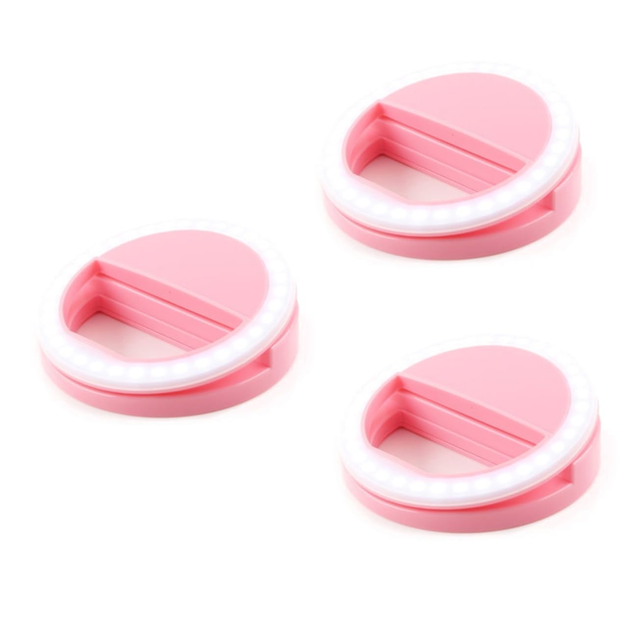 Mikikit 3-Pack Smart LED Selfie Ring Light with Beauty Fill Light for iPhone & Android Phones - Perfect for YouTube, TikTok Videos, Live Streaming & Makeup Photography