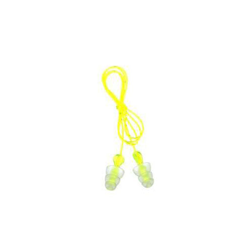 3M P3000 Tri Flange Earplugs with 26dB NRR - Reusable Corded Hearing Protection for Construction, Shooting & Sleeping