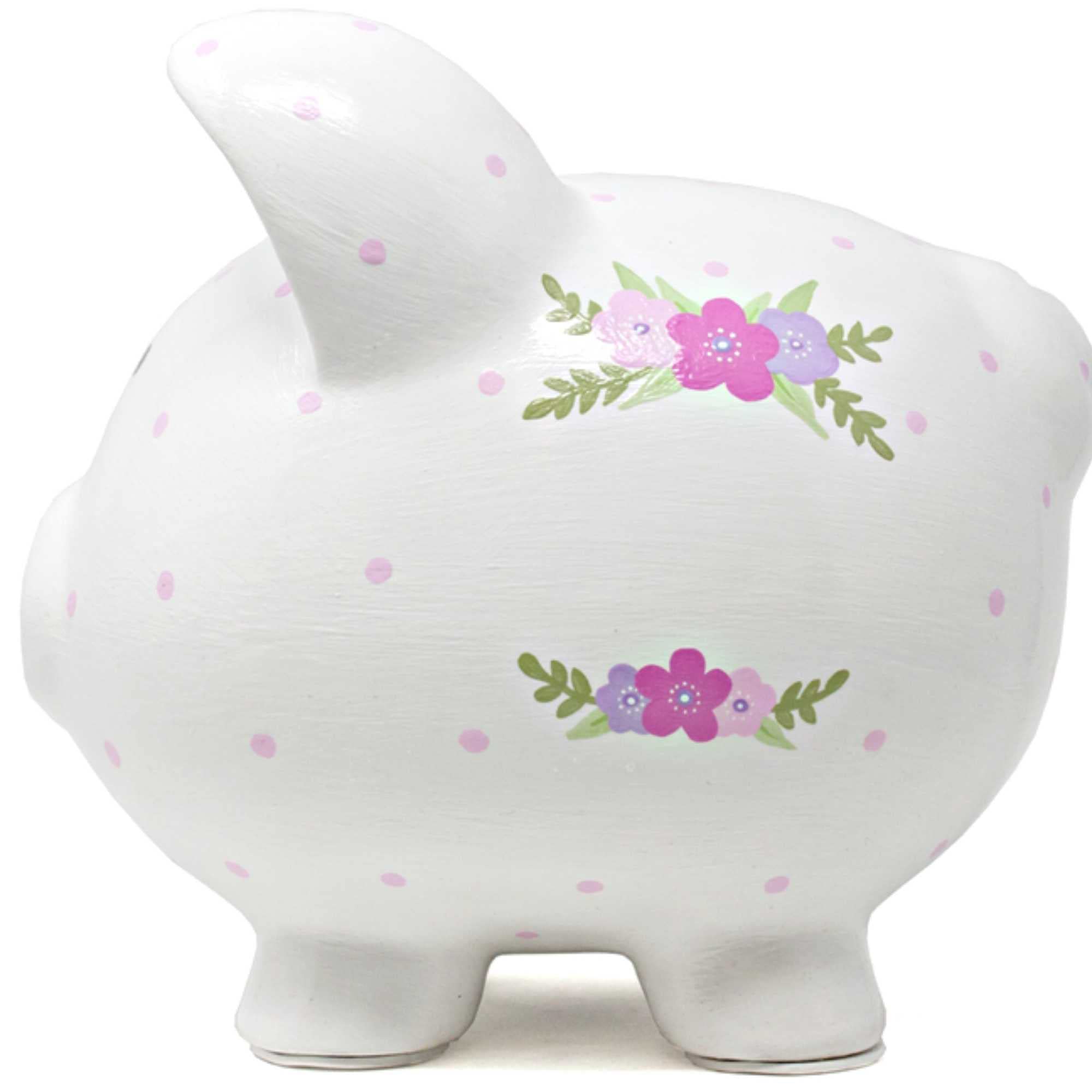 Ceramic Piggy Bank for Girls - Pink Bohemian Design, Perfect for Saving Money & Gifts | Ideal for Kids' Rooms, Birthday Presents & Financial Education