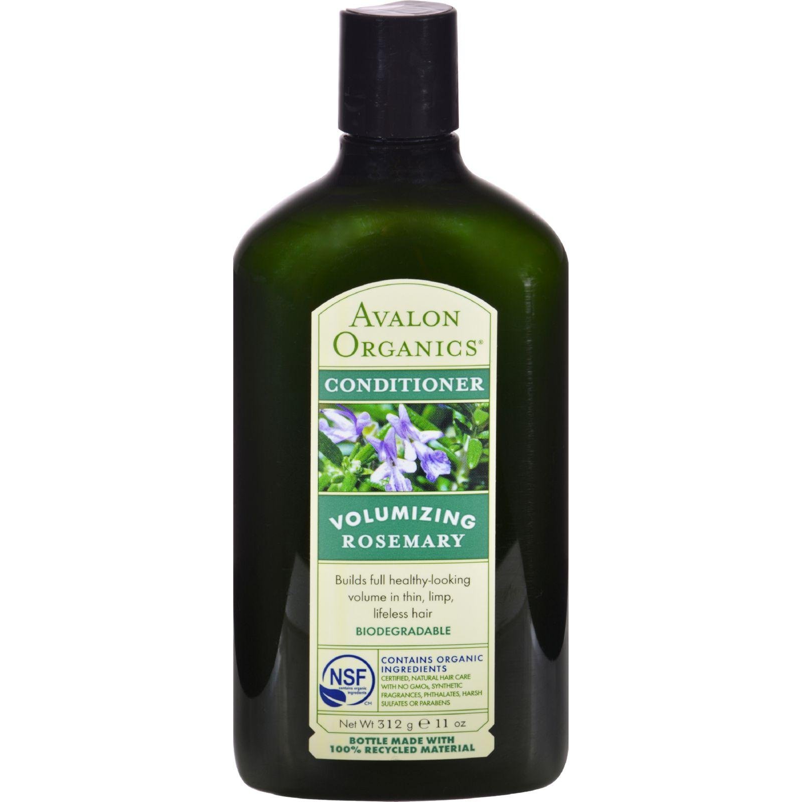 Avalon Organics Volumizing Conditioner with Wheat Protein & Babassu Oil - Rosemary Scented for Thicker Hair - 11 fl oz - Perfect for Fine, Flat Hair & Daily Volume Boost