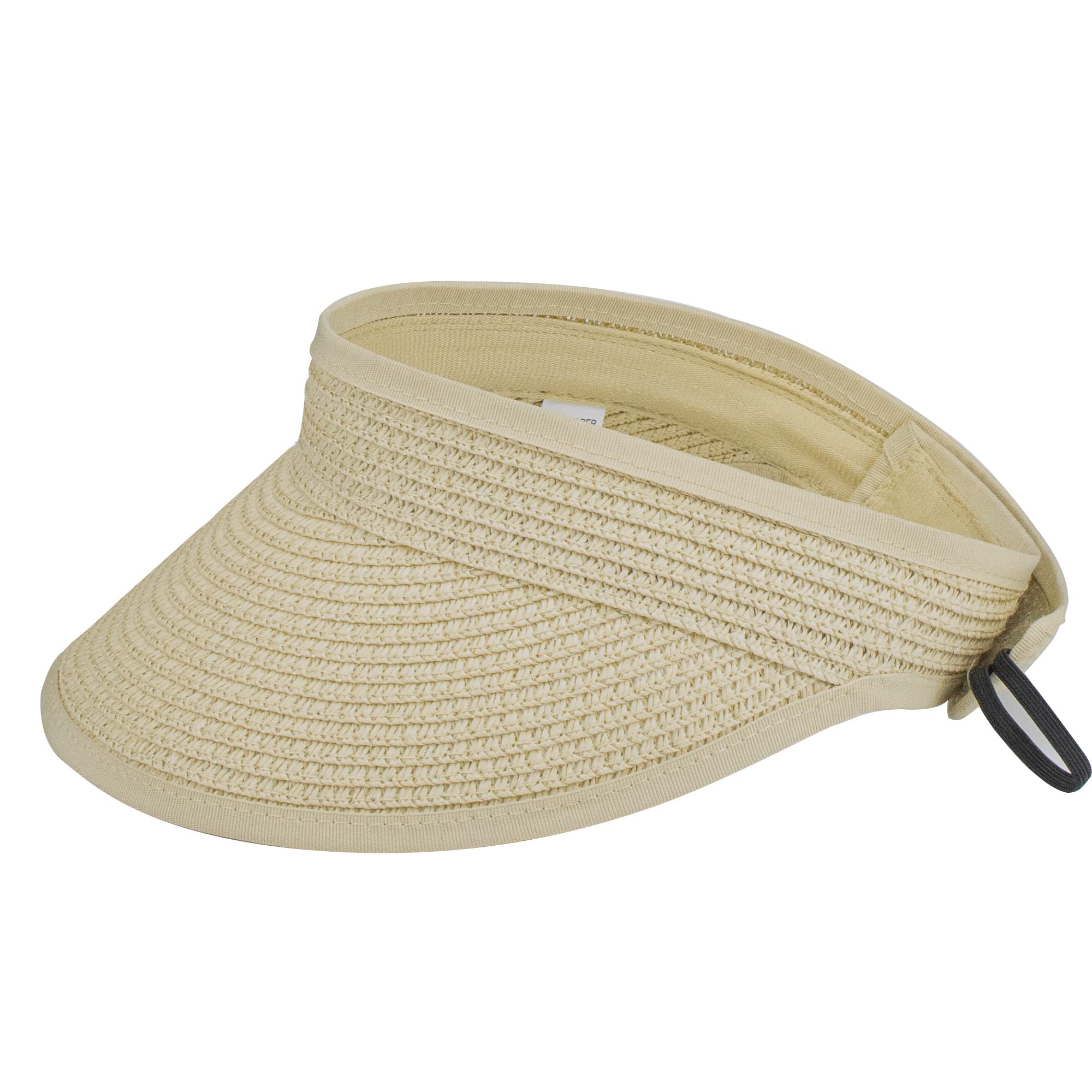 Kids Straw Sun Visor Hat - Summer UV Protection Beach Cap for Toddlers 2-6 Years (20.5 Inch) - Perfect for Outdoor Play, Beach Trips & Pool Days