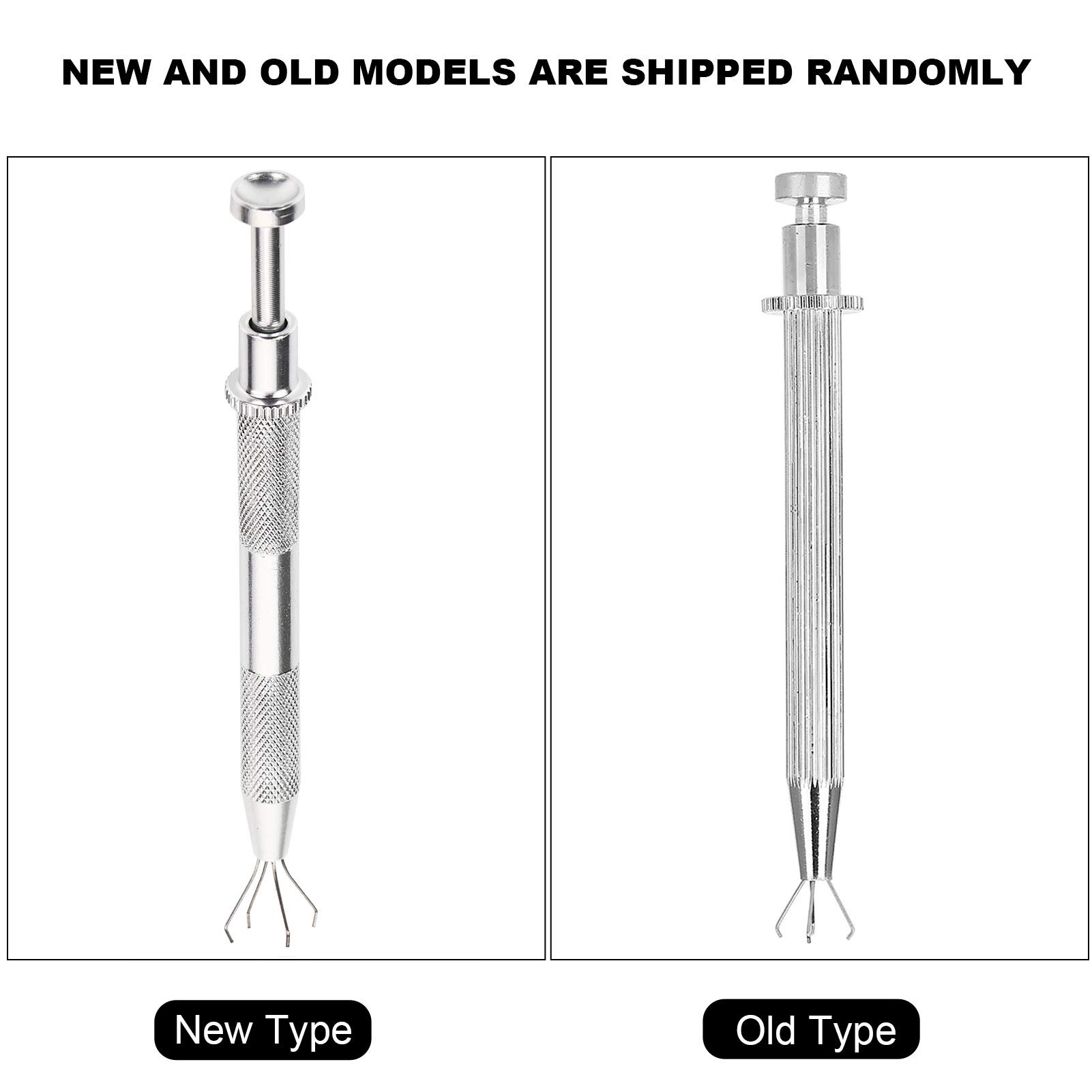 POCREATION 4-Claw Jewelry Pick Up Tool - Piercing Ball Holder, Prong Tweezers Catcher Grabber for Tiny Objects - Perfect for Jewelry Making, Piercing, and Home Office Organization
