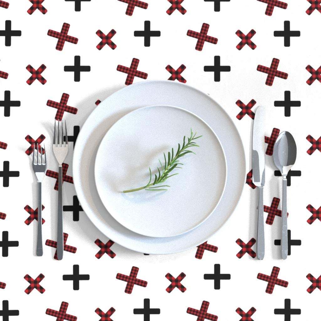 Custom Christmas Plaid Cross Check Tartan Tablecloth - 70