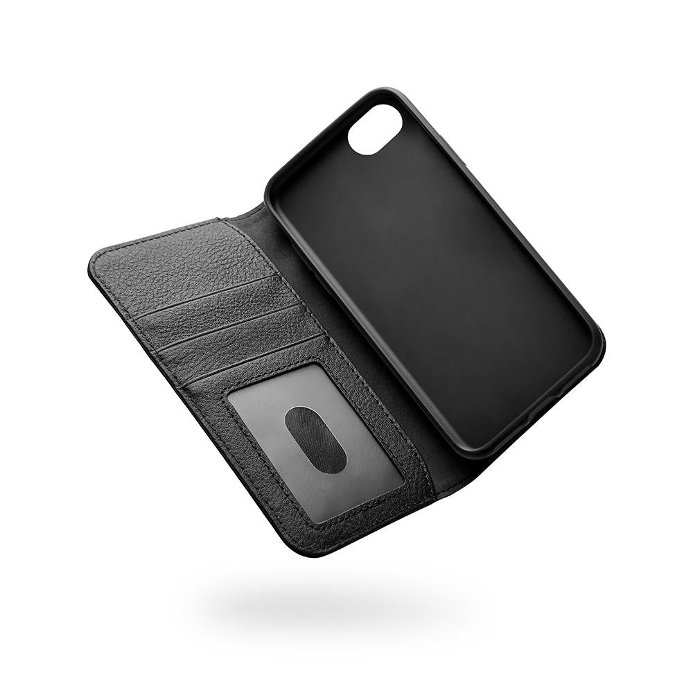 Premium Genuine Leather Wallet Case for iPhone SE (2022/2020) 8 & 7 - Slim Protective Phone Cover with Card Slots | Perfect for Everyday Use, Travel & Business