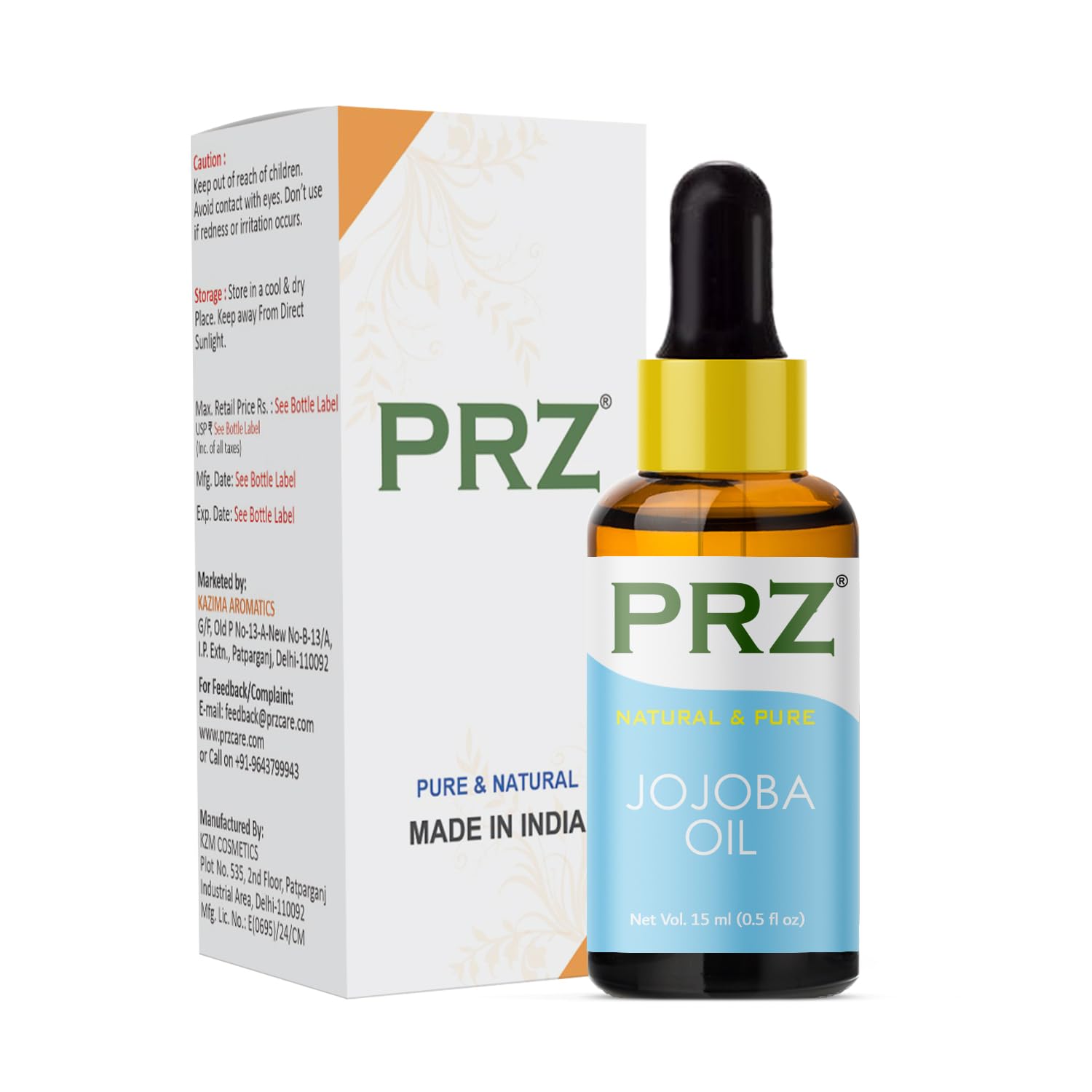 100% Pure Cold Pressed Jojoba & Rosehip Carrier Oil Combo - Natural Therapeutic Grade for Aromatherapy, Massage, Skin & Hair Care (15ML Each) - Perfect for DIY Beauty, Spa Treatments & Daily Moisturizing