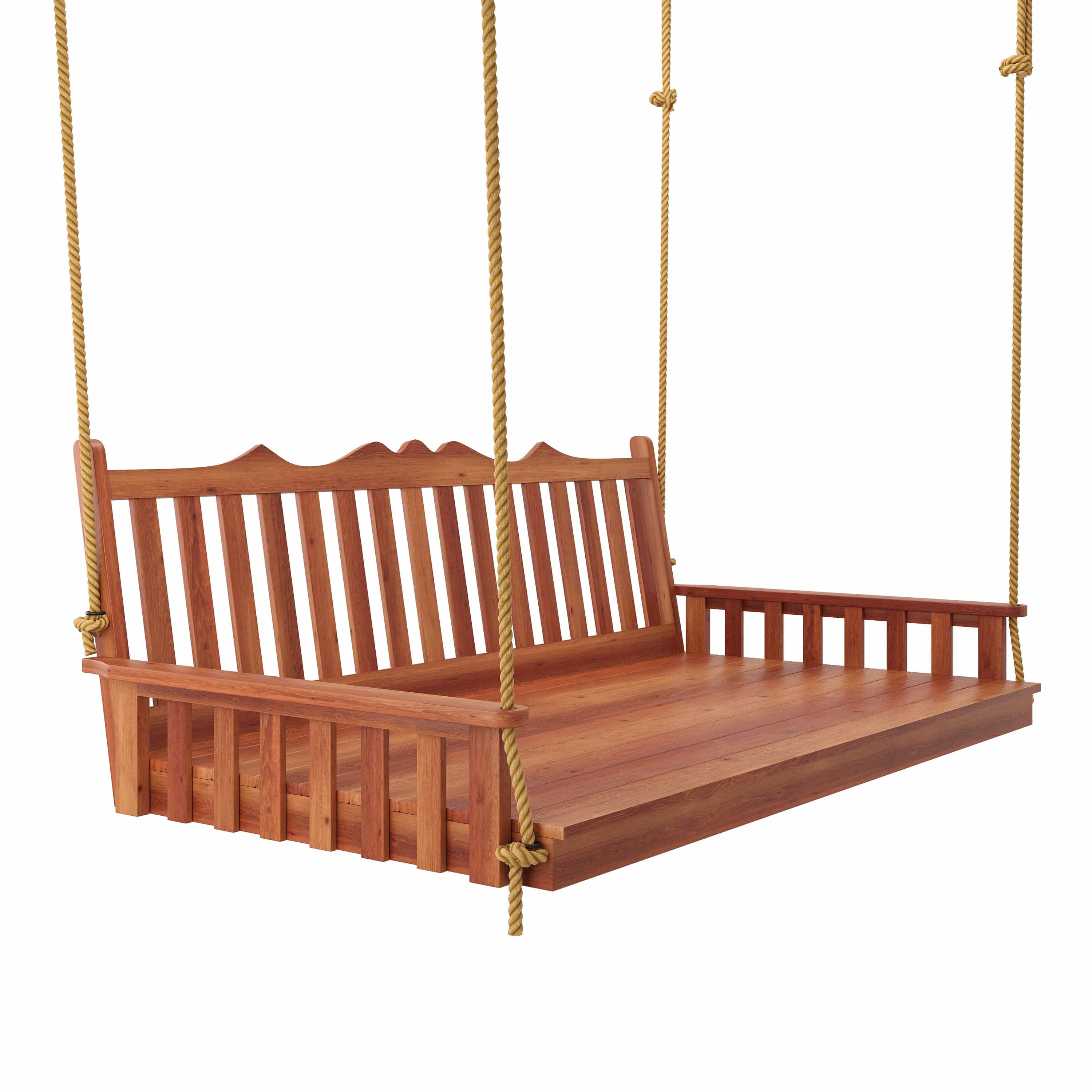 Keystone Amish Co. York Red Cedar Swing Bed - Handcrafted Outdoor Porch Swing for Garden, Patio & Backyard Relaxation