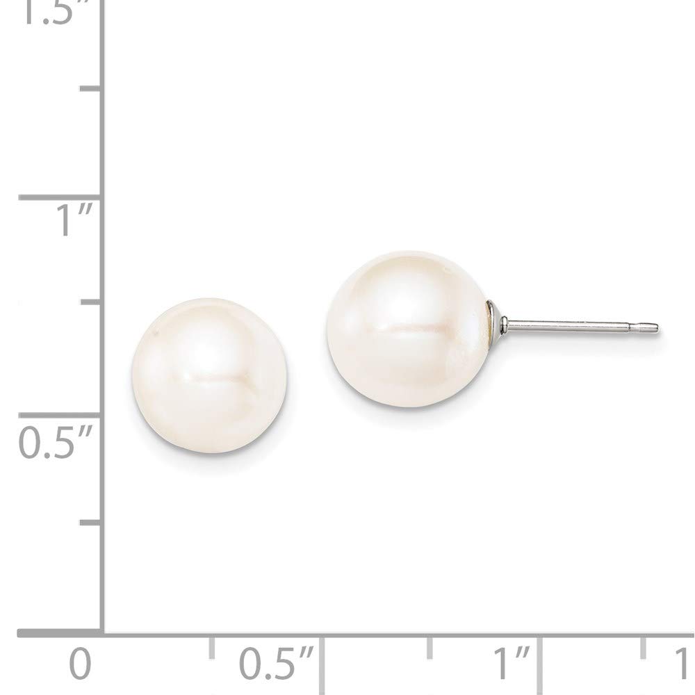 925 Sterling Silver White Freshwater Cultured Pearl Stud Earrings for Women - 9-1mm Round Shape Fine Jewelry - Perfect Gift for Her, Birthday, Anniversary & Special Occasions