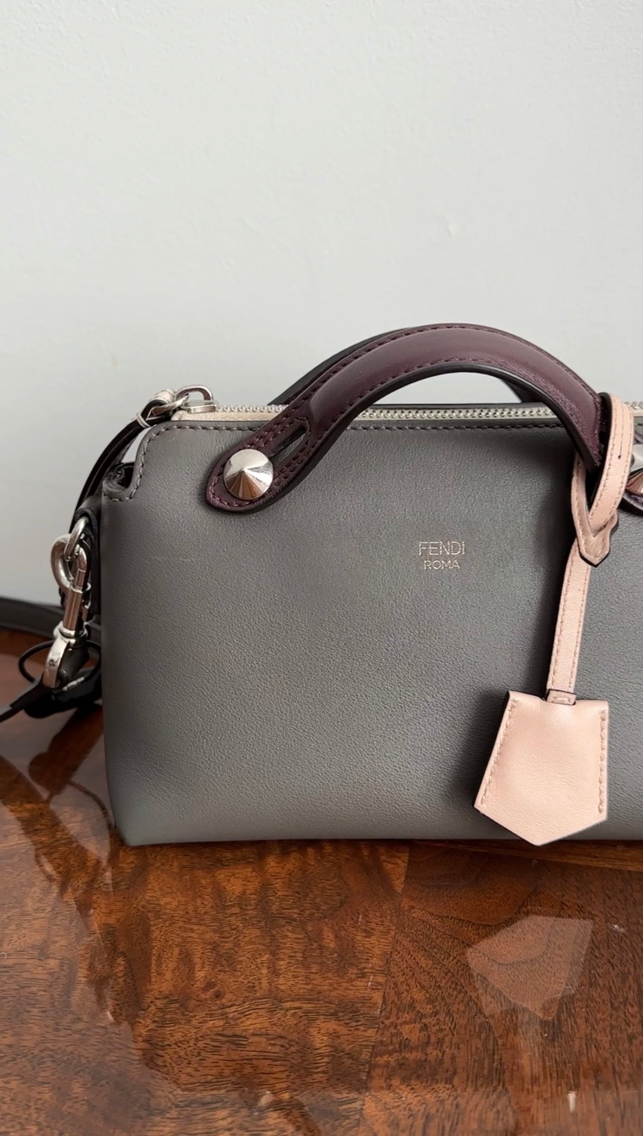 Fendi By The Way Mini Grey Tricolour Crossbody Bag for Women | Luxury Designer Handbag | Perfect for Date Night, Shopping & Travel