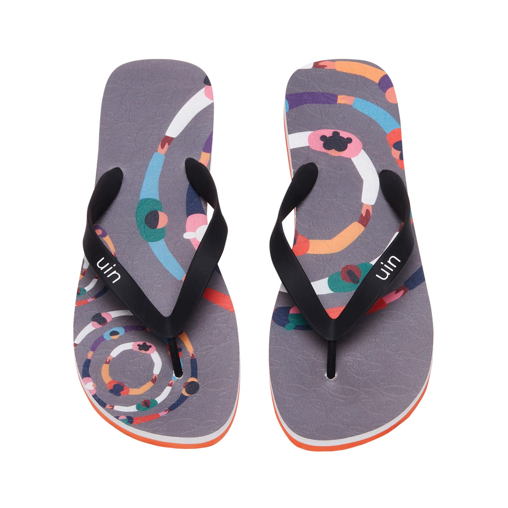 UIN Men's Flip Flops - Comfortable Beach Sandals with Artistic Painting Design | Summer Casual Thong Slippers for Travel & Outdoor Activities | Perfect for Poolside, Vacation and Relaxation