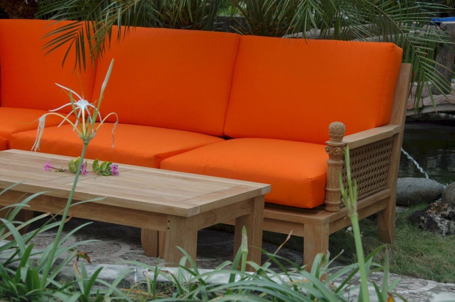 Anderson Teak Luxe 2-Piece Modular Outdoor Patio Furniture Set 71 - Durable Teak Wood Sectional Sofa for Garden, Poolside & Backyard Relaxation