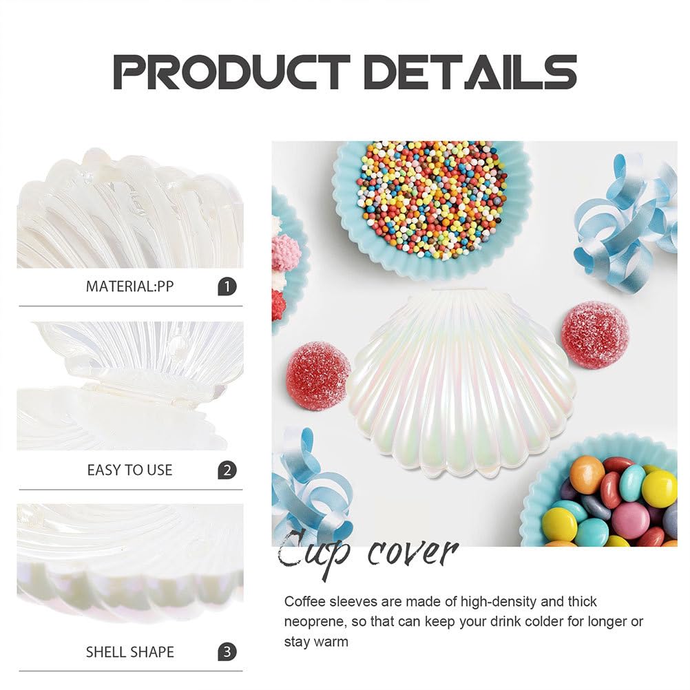 20-Piece Candy Box Set - Small Candy Dishes & Jars for Party Decor, Mermaid Theme, Seashell Jewelry Display, Plastic Popcorn Containers - Perfect for Birthday Parties, Baby Showers, Wedding Receptions & Candy Buffets