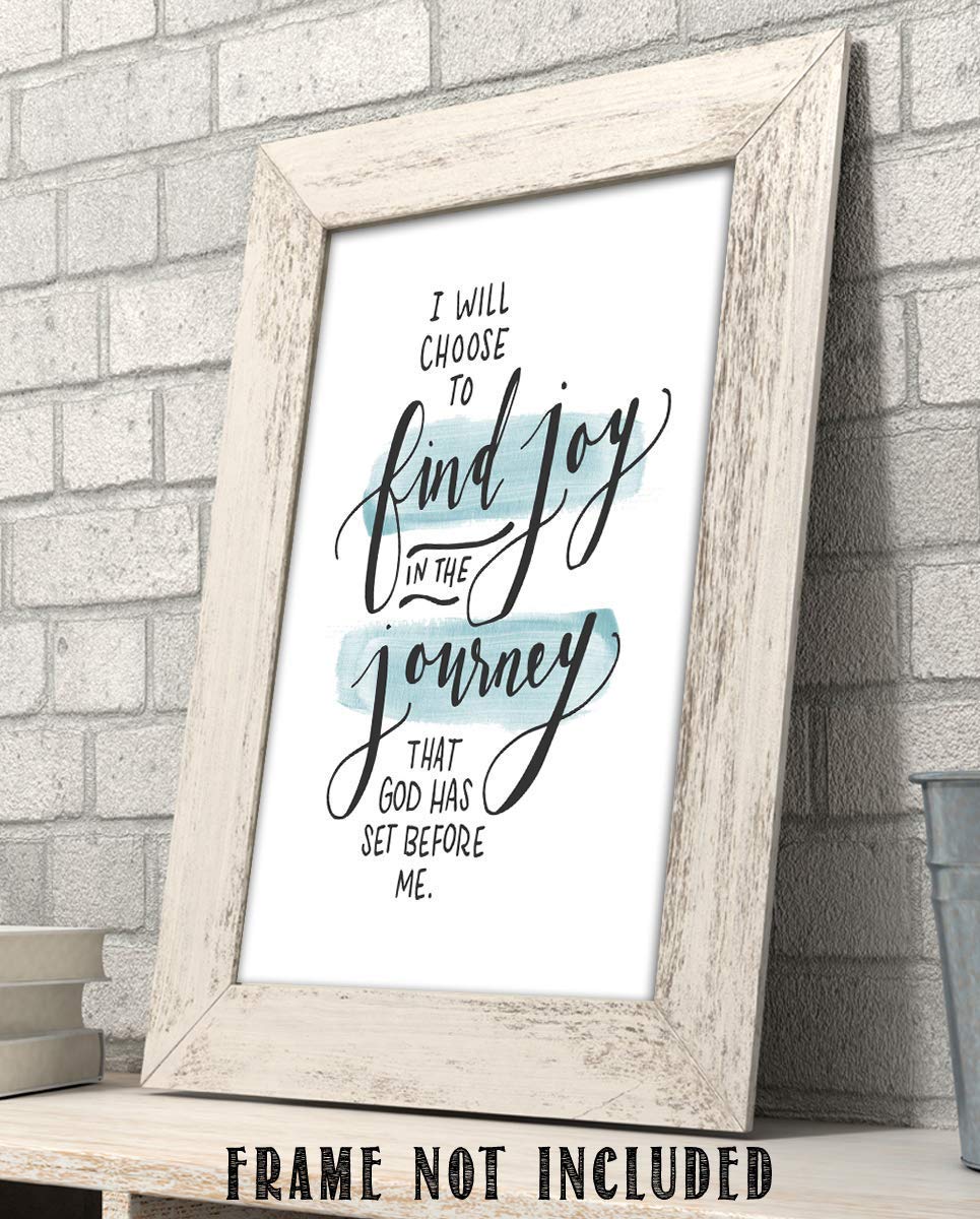 Inspiring 'Find Joy In The Journey' Christian Wall Art Print - 8x10