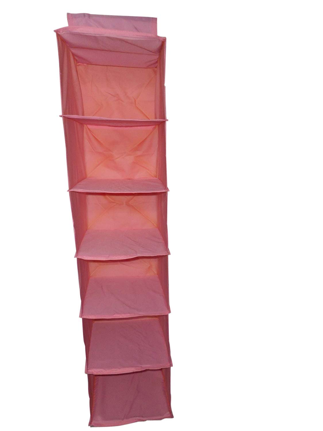 12-Sweater Organizer Rack - 6-Tier Storage Shelf for Sweaters, Hats & Bags | Made in USA | Space-Saving Closet Solution (Pink)