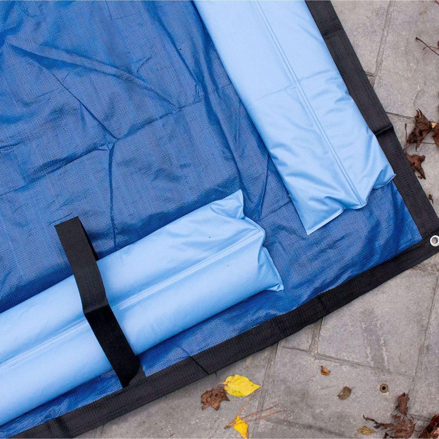 Robelle 422040R Heavy Duty Blue Mesh Winter Pool Cover for In-Ground Swimming Pools 20x40 ft - Durable Protection Against Leaves & Debris - Perfect for Winterizing & Seasonal Pool Maintenance