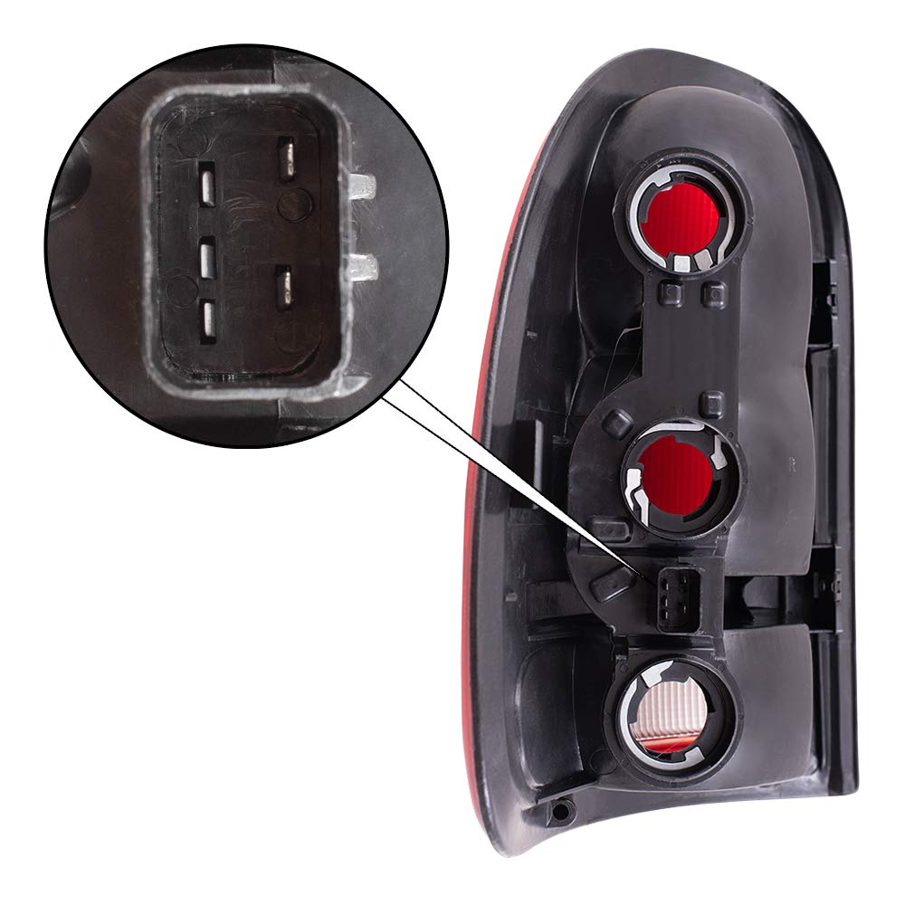 Brock Replacement Tail Lights Set with Circuit Boards - Compatible with 1996-2000 Dodge Caravan Voyager Town & Country (Part #4576245, 4576244) - Perfect for DIY Auto Repair & Vehicle Restoration Projects