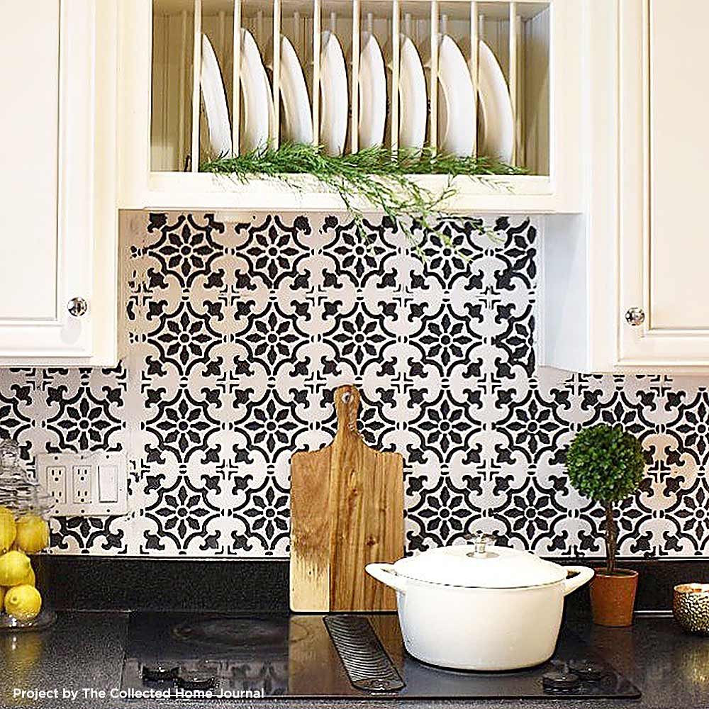 Fabiola Tile Stencil - 12