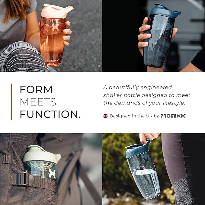 Promixx PURSUIT Protein Shaker Bottle - Premium BPA-Free Sports Water Bottle for Protein Powder, Pre-Workout & Meal Replacement Shakes - Leak-Proof & Easy to Clean - Ideal for Gym, Fitness & Post-Workout Recovery