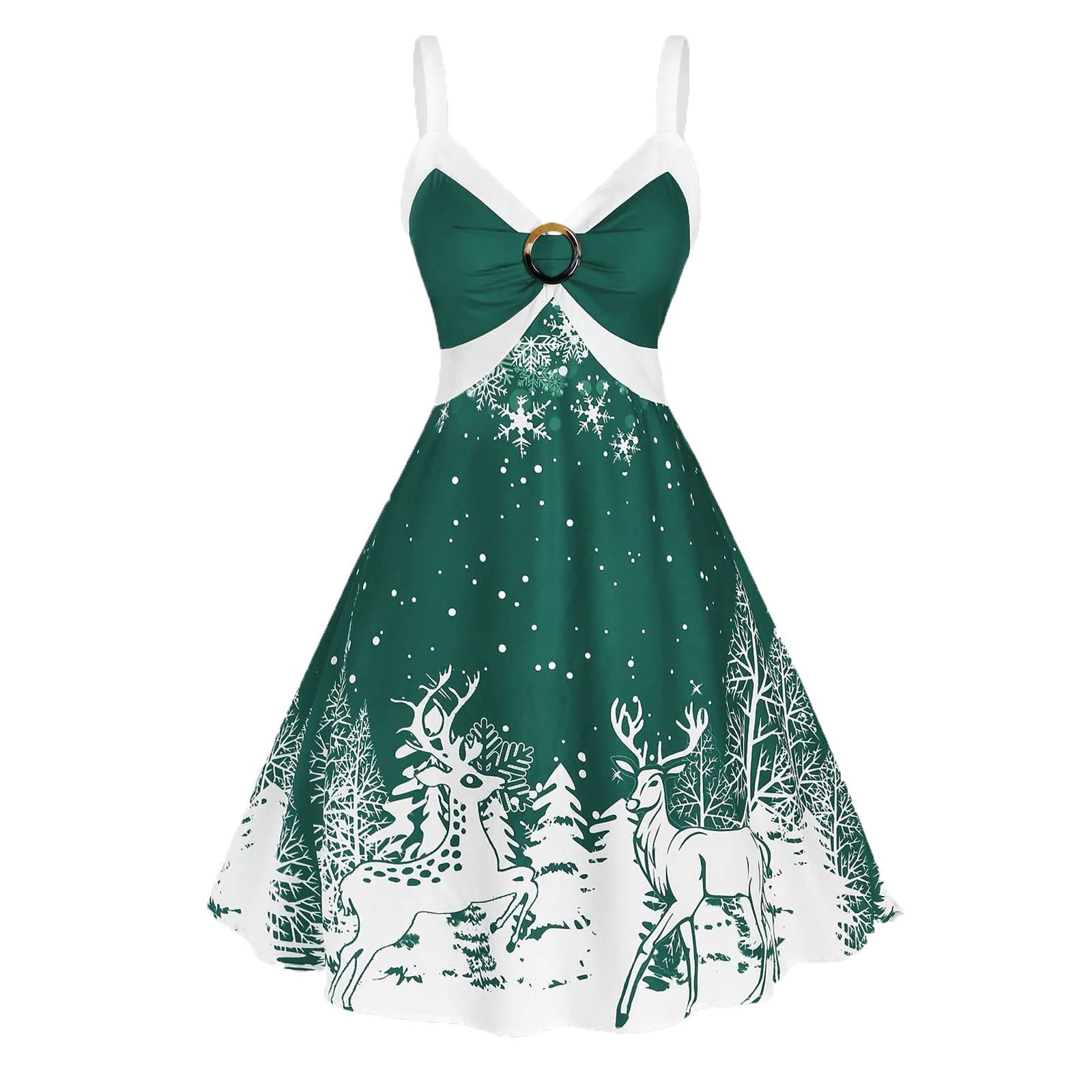 Vintage 1950s Christmas Dresses for Women - Sleeveless Flare Cocktail Dress | Retro Holiday Party Outfit | Perfect for Christmas Parties, Cocktail Events & Vintage-Themed Gatherings