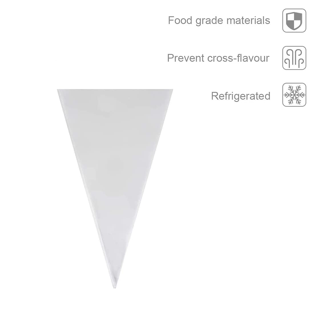 200Pcs Clear Mini Cone Treat Bags 5.1x9.8 Inch - Triangle Cellophane Popcorn Bags with Twist Ties for Cookies, Candy, Wedding Favors | Perfect for Party Favors, Gift Packaging & Bulk Snack Storage