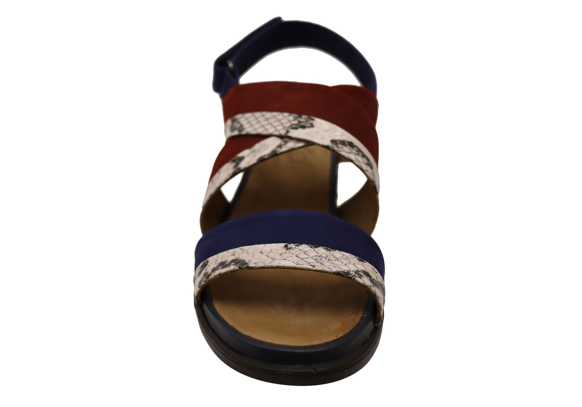 Opananken Nancie Women's Comfortable Leather Mid Heel Sandals - Stylish & Supportive for Work, Date Night & Summer Outings