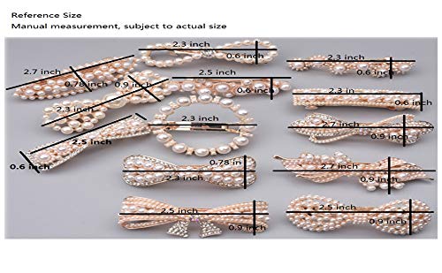 Pearl Rhinestone Hair Clips for Women - Elegant Spring Hairpins, Side Bangs Clips, Bridal Hair Accessories (15 Pack) - Perfect for Weddings, Parties & Everyday Style